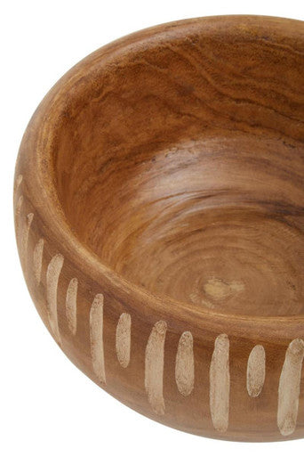 Small Brown And Natural Round Bowl | Arlo