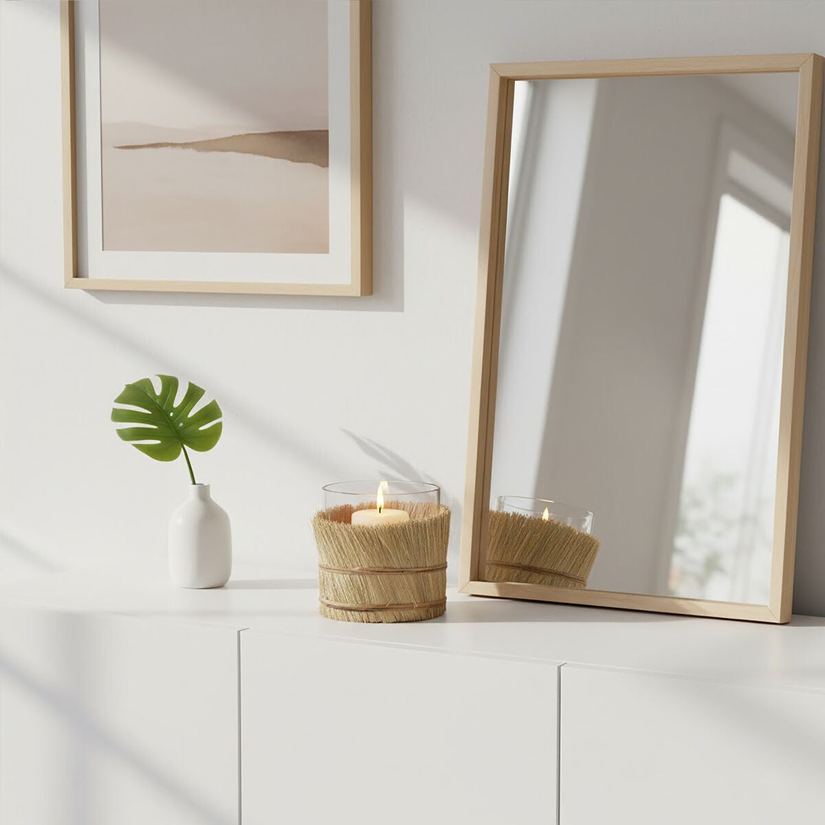 Kuta Natural Small Candle Holder