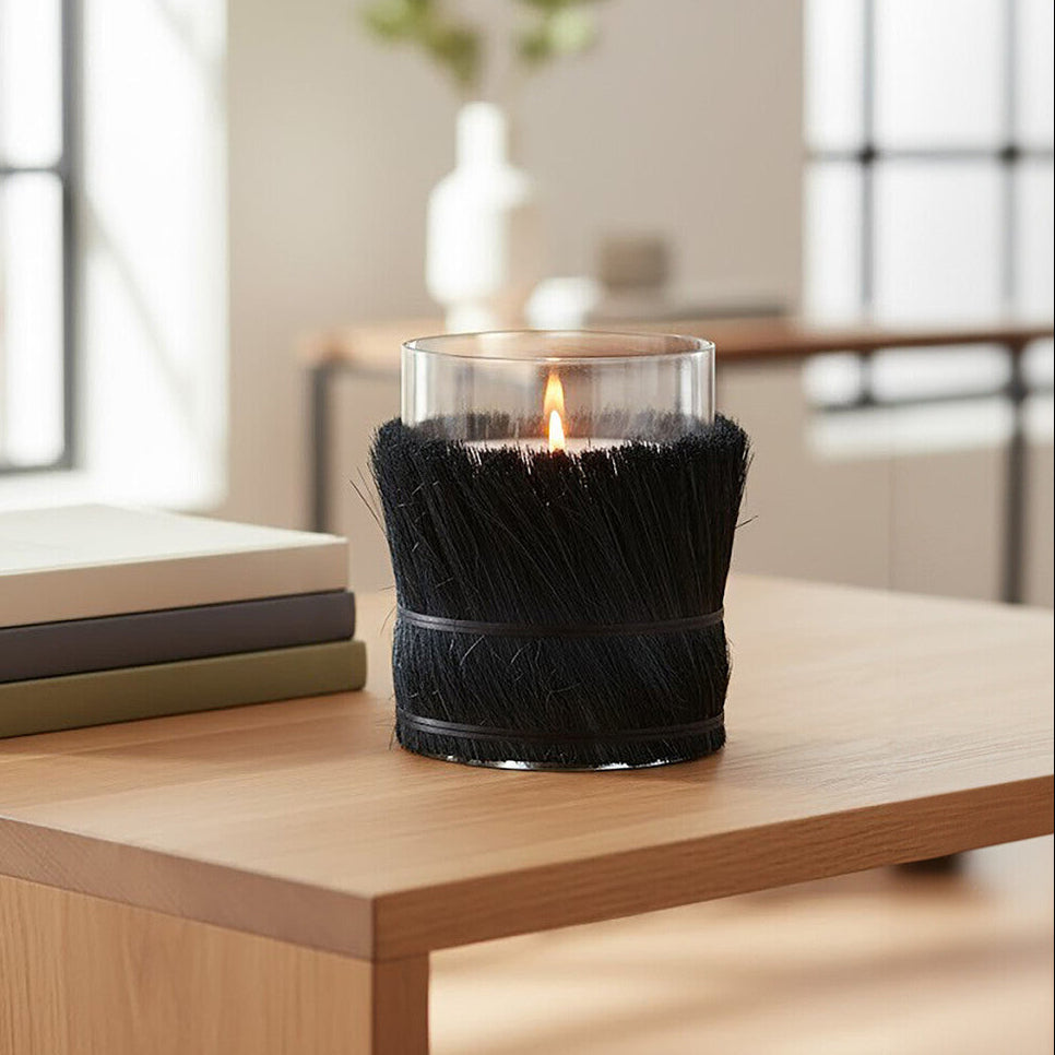 Kuta Black Large Candle Holder
