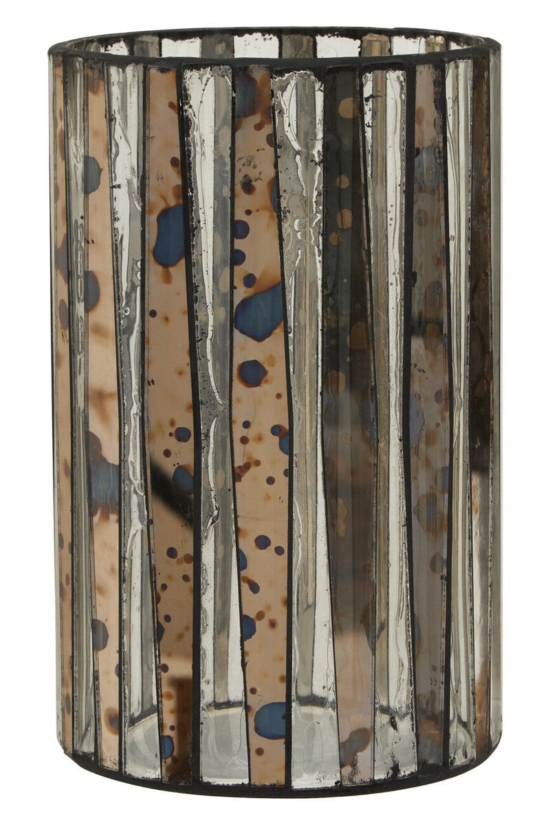 Gaia Smoked Antique Finish Large Candle Holder