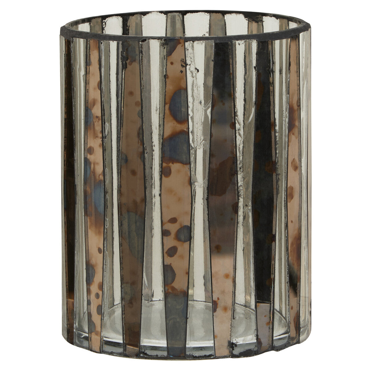 Gaia Smoked Antique Finish Small Candle Holder