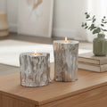 Akola Silver Metal Set of 2 Tealight Holders
