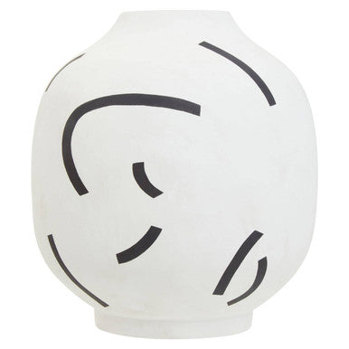 Tundra Black And White Vase