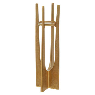 Dante Large Gold Finish Candle Holder