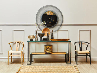 Salmo Black Marble Tapered Vase