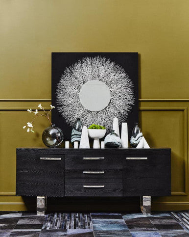 Salmo Large White Marble Pedestal Bowl