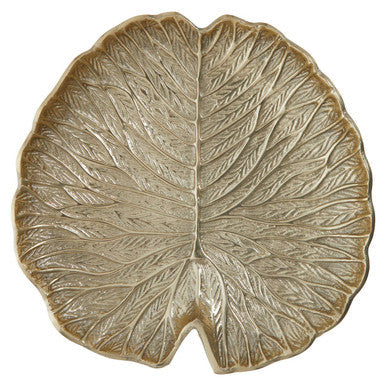 Large Gold Finish Lotus Leaf Plate | Salma