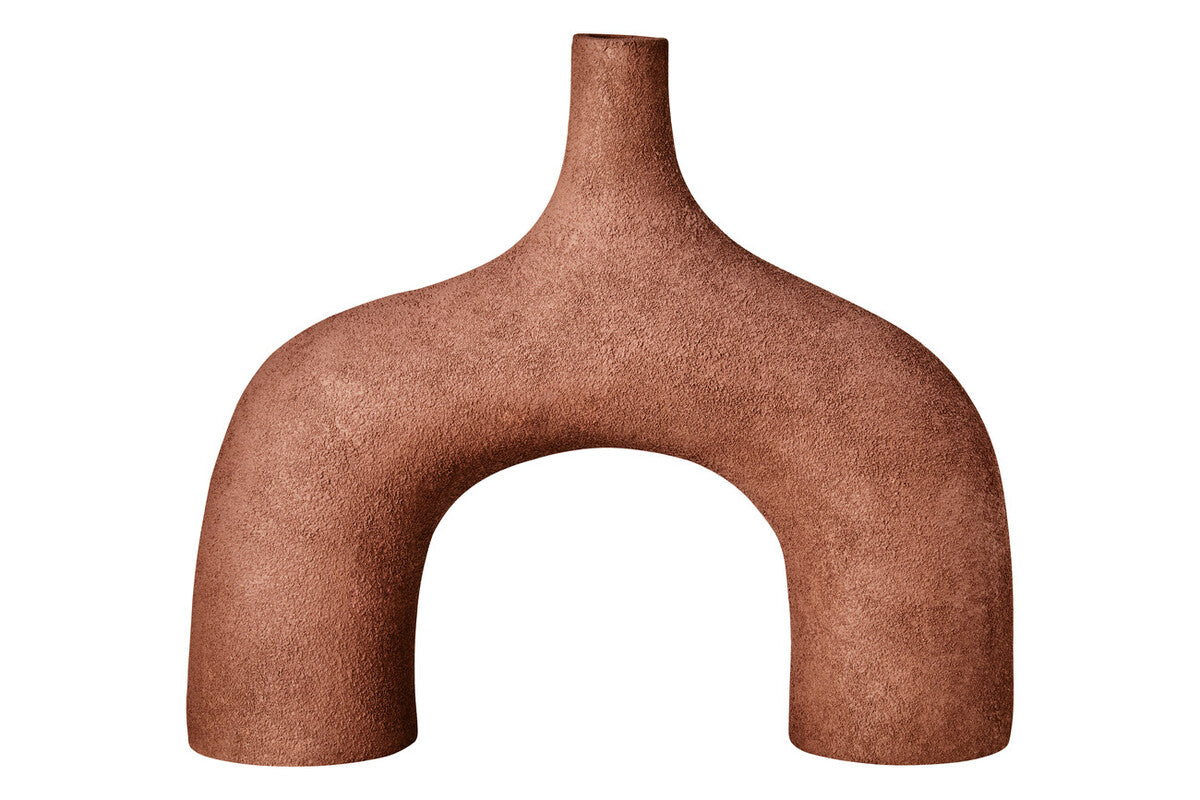 Dunas Large Textured Red Abstract Vase