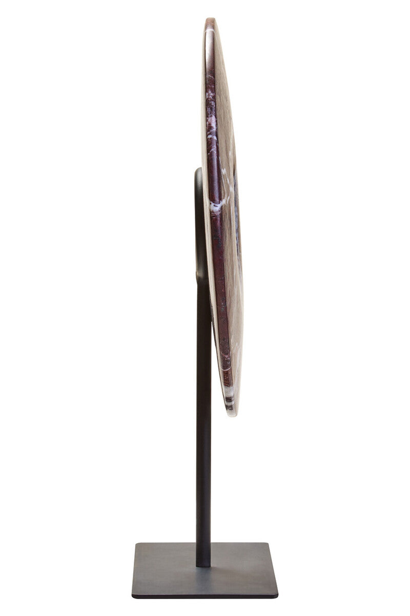 Salmo Medium Red Marble Round 25cm Disc Sculpture