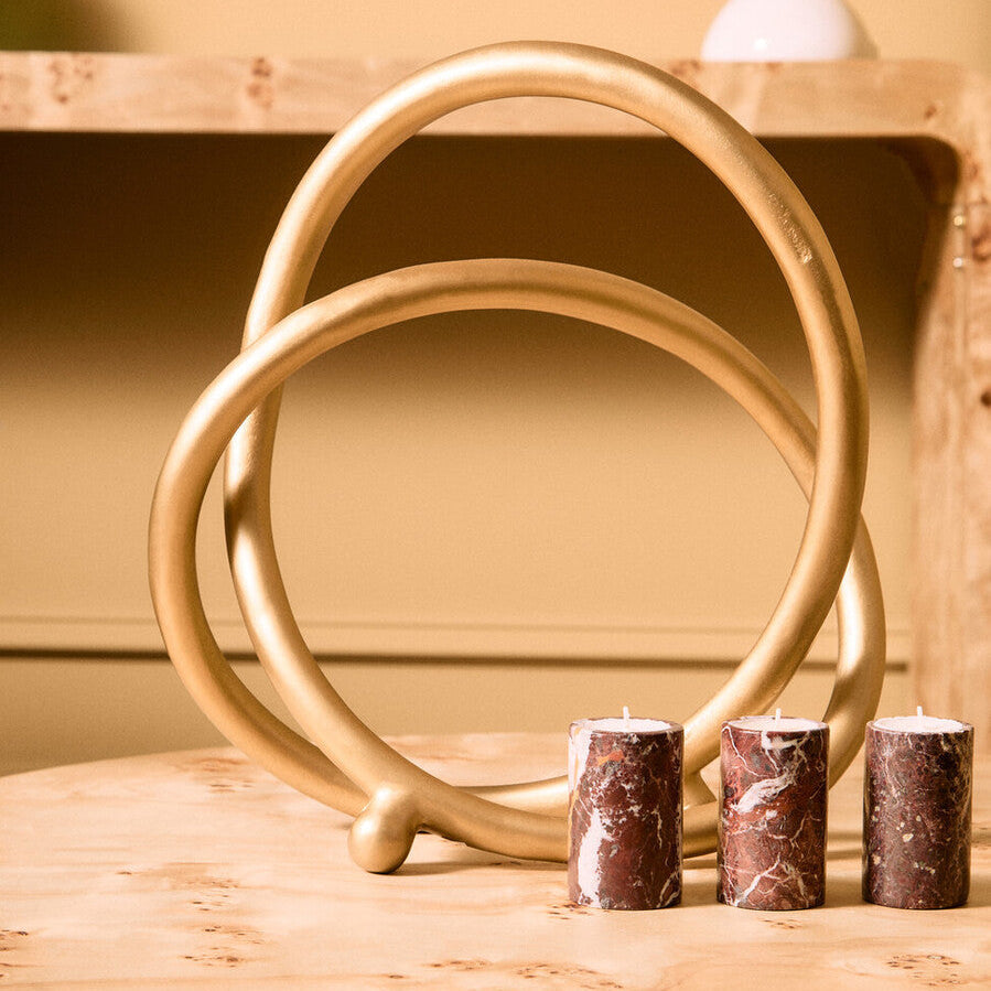 Prato Matt Gold Finish Twist Sculpture