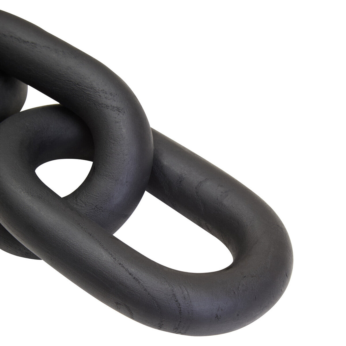 Cato Black Wood 3 Link Chain Decor