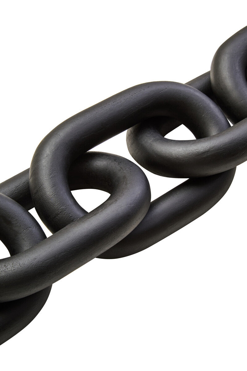 Cato Black Wood 5 Link Table Decor Chain