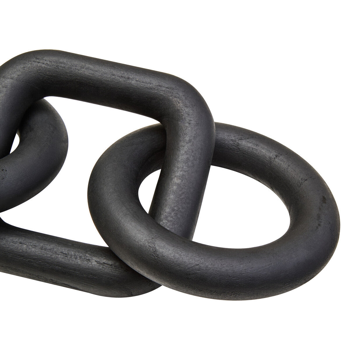 Black Wood Five Link Table Decor Chain | Cato