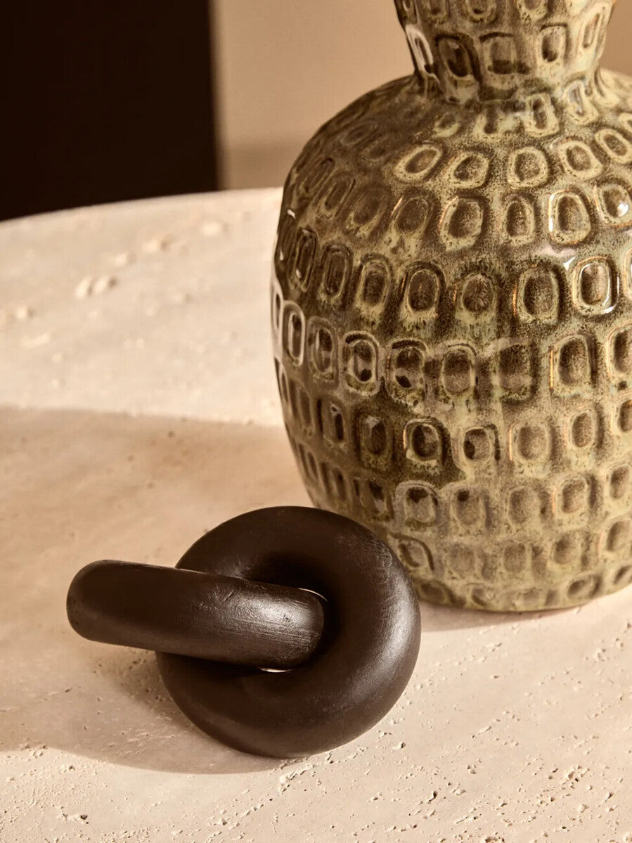 Cato Black Wood Small Knot Decor