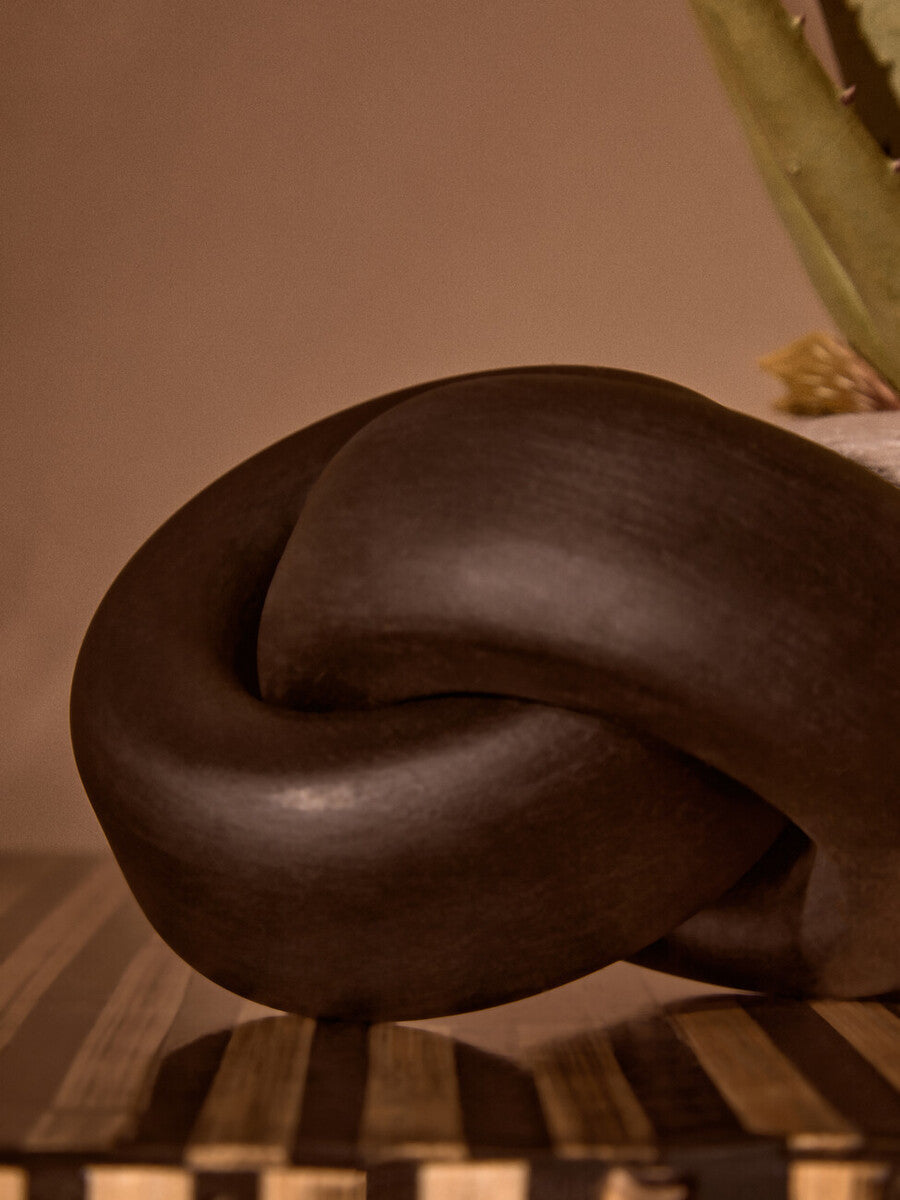 Black Wood Large Knot Decor | Cato