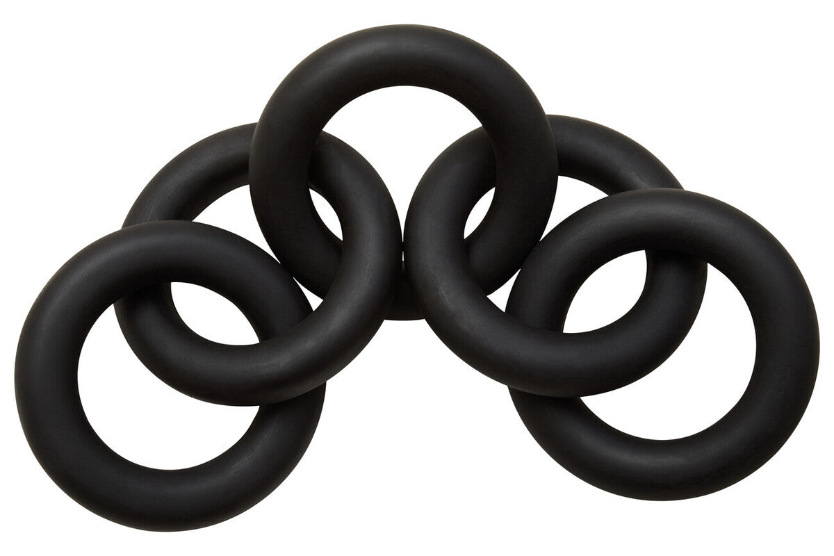 Cato Black Wooden 5 Link Floor Decor Chain