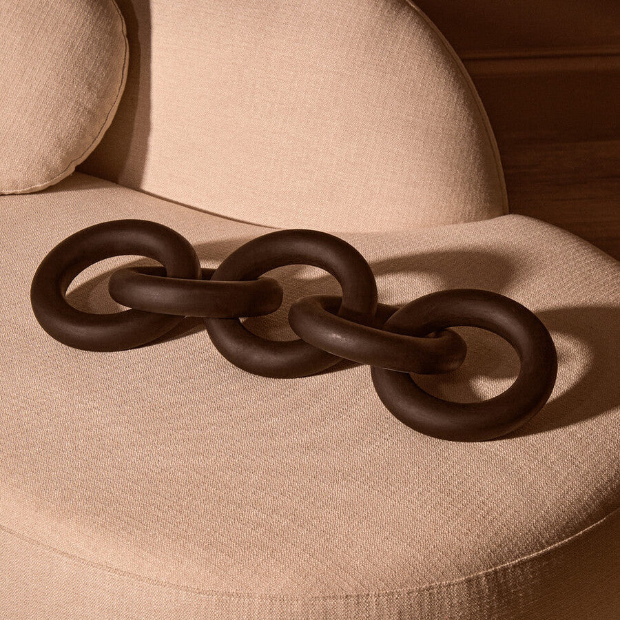 Cato Black Wooden 5 Link Floor Decor Chain