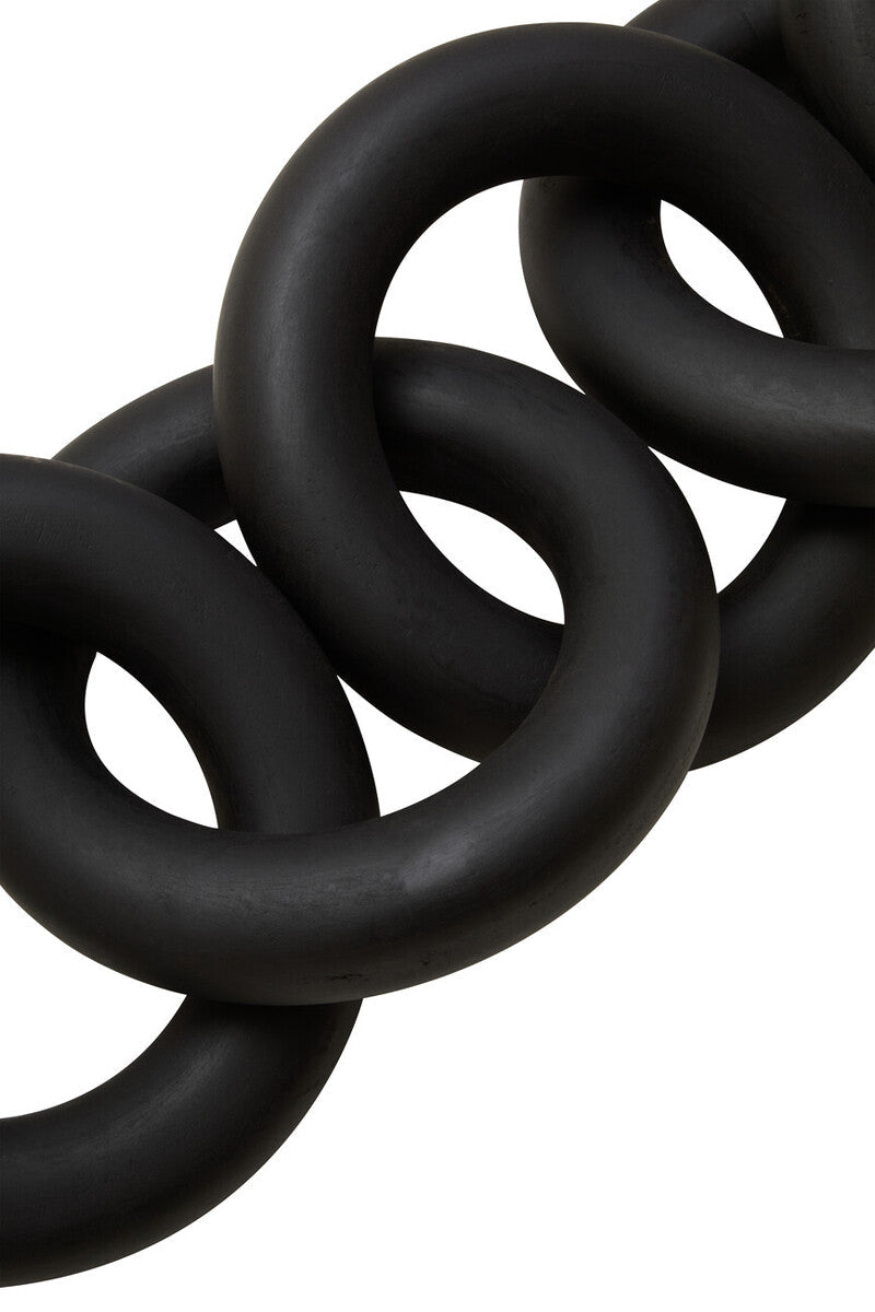 Cato Black Wooden 5 Link Floor Decor Chain