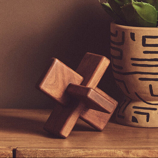 Cato Brown Wood Sculpture