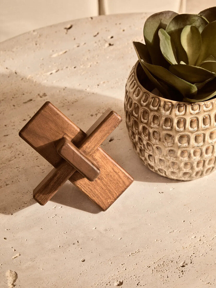 Cato Brown Wood Sculpture