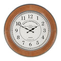 45cm Dia Tan Genuine Leather Small Wall Clock | Churchill