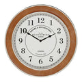 58cm Dia Tan Genuine Leather Large Wall Clock | Churchill