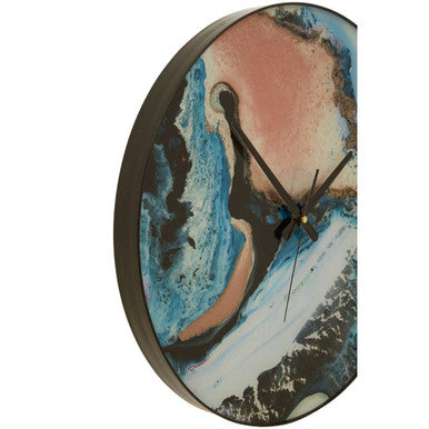 Celina 45cm Dia Pink and Blue Wall Clock