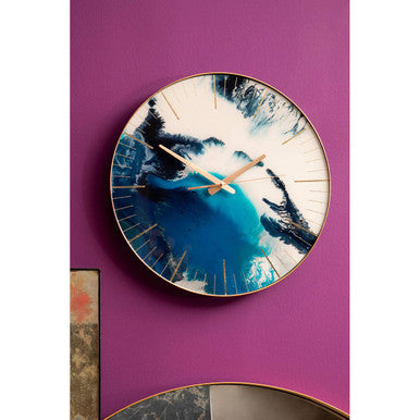 Celina 45cm Dia Blue Abstract Wall Clock