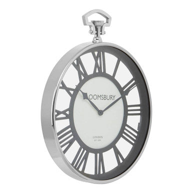 Mateo Nickel Finish Pocket Style Wall Clock