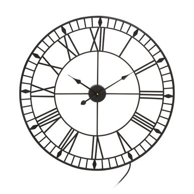 Genova 80cm Dia Large Black and White LED Wall Clock