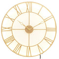 60cm Dia Small Gold and White LED Wall Clock | Genova