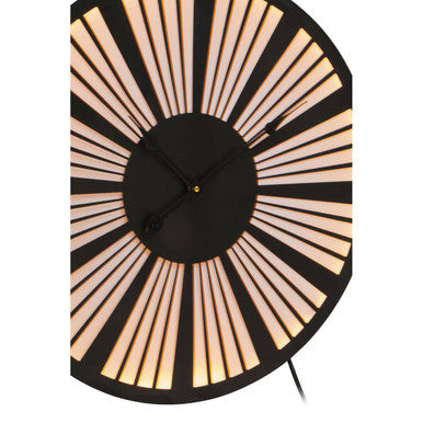 Genova 60cm Dia Small Black and White LED Wall Clock