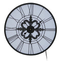 60cm Dia Black and White LED Wall Clock | Genova