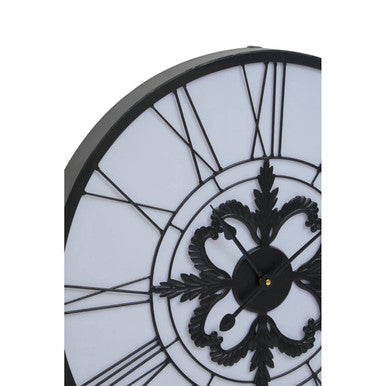 Genova 60cm Dia Black and White LED Wall Clock