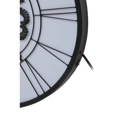 Genova 60cm Dia Black and White LED Wall Clock