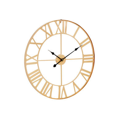 Genova 60cm Dia Large Gold Metal Wall Clock