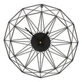 40cm Dia Small Black Metal Wall Clock | Genova