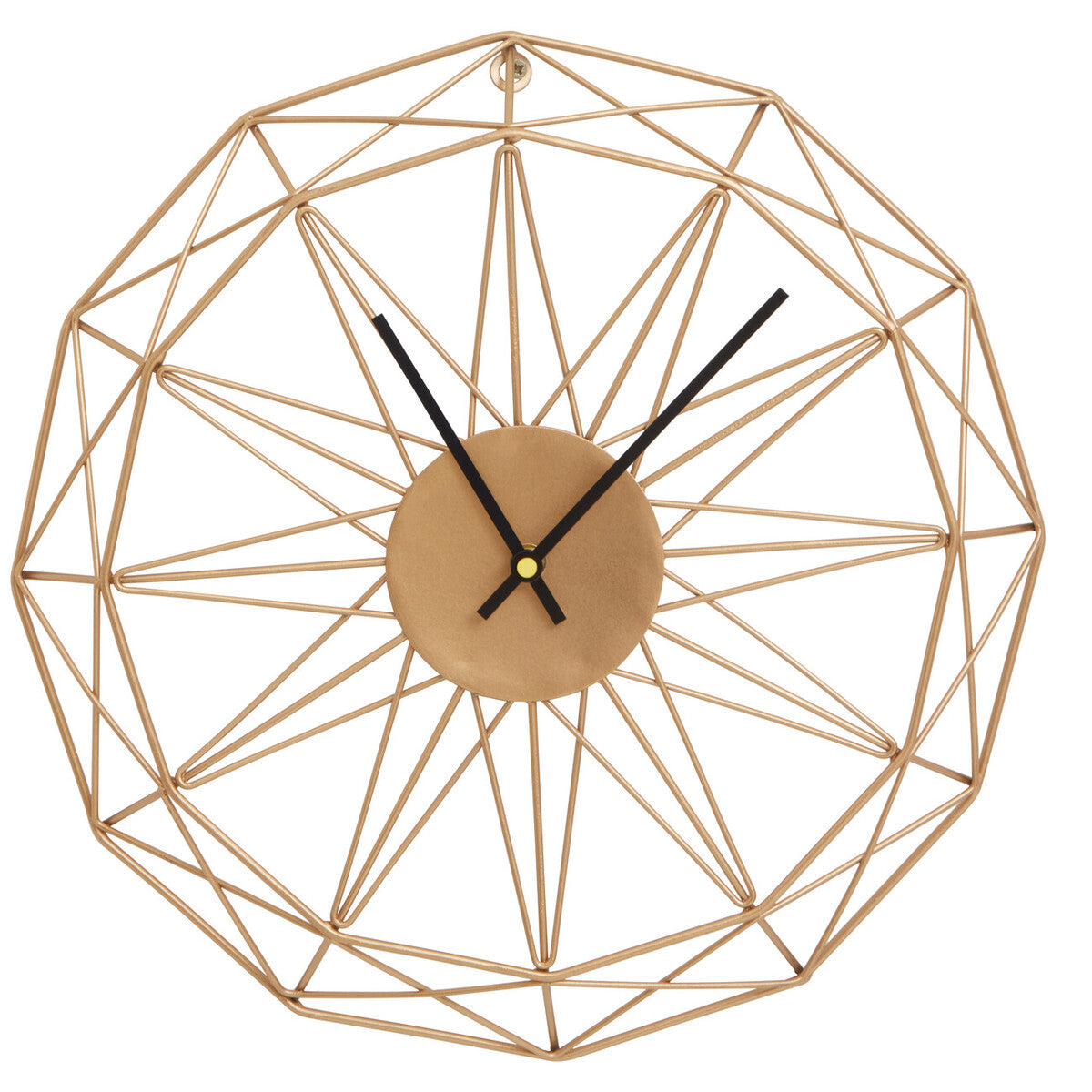 Genova 40cm Dia Small Gold Metal Wall Clock