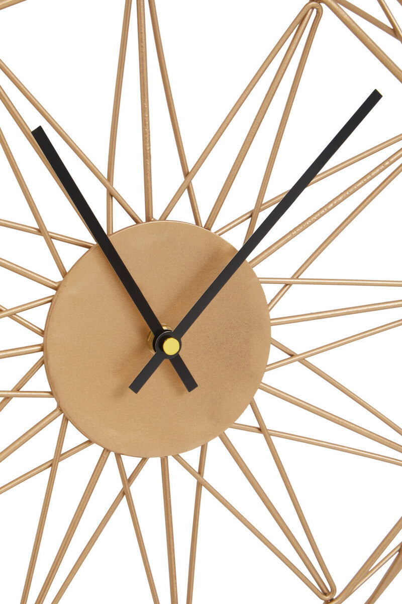 Genova 40cm Dia Small Gold Metal Wall Clock