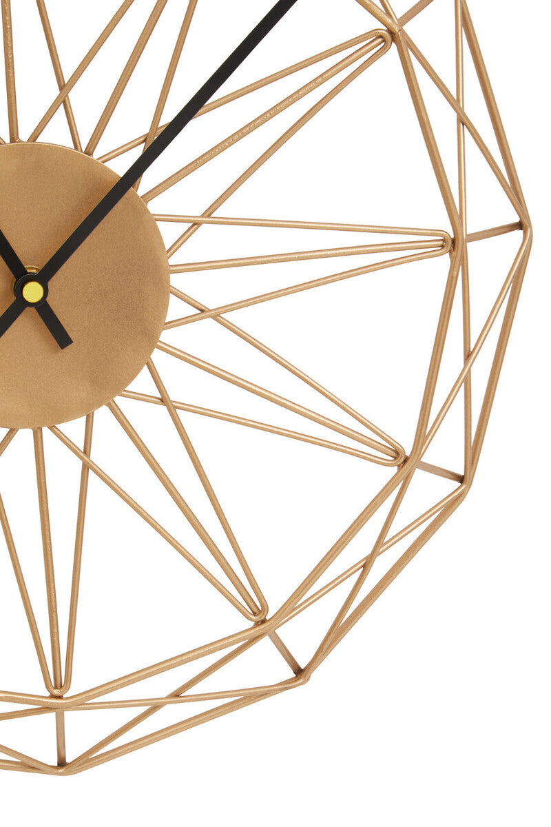 Genova 40cm Dia Small Gold Metal Wall Clock