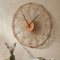 40cm Dia Small Gold Metal Wall Clock | Genova