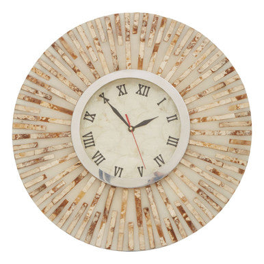 Palu 50cm Dia Natural Shell Wall Clock