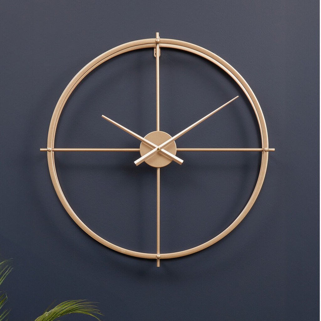 60cm Dia Large Gold Finish Wall Clock | Kent