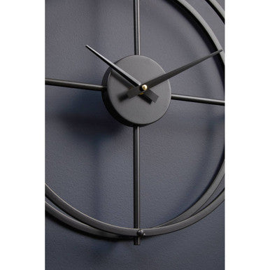 Kent 40cm Dia Small Black Finish Wall Clock
