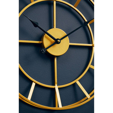 Kent 40cm Dia Small Gold Finish Metal Wall Clock