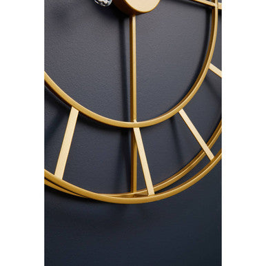 Kent 60cm Dia Large Gold Finish Metal Wall Clock