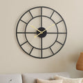 40cm Dia Small Black Finish Metal Wall Clock | Kent