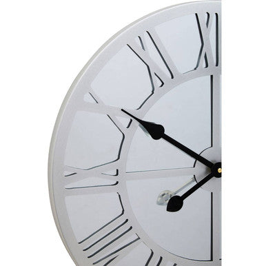 Kent 50cm Dia Silver Mirrored Wall Clock
