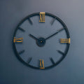 70cm Dia Round Black Metal Wall Clock | Kent