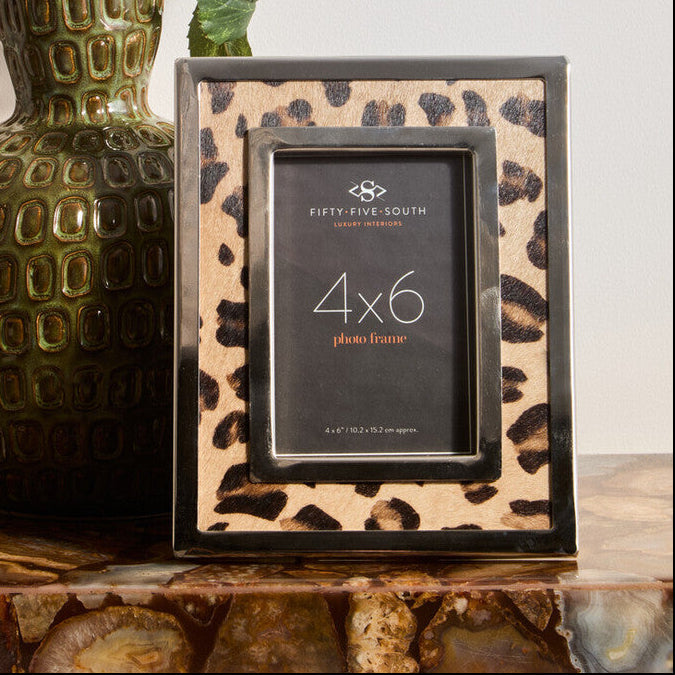 Kensington Townhouse 4In x 6In Leopard Design Photo Frame